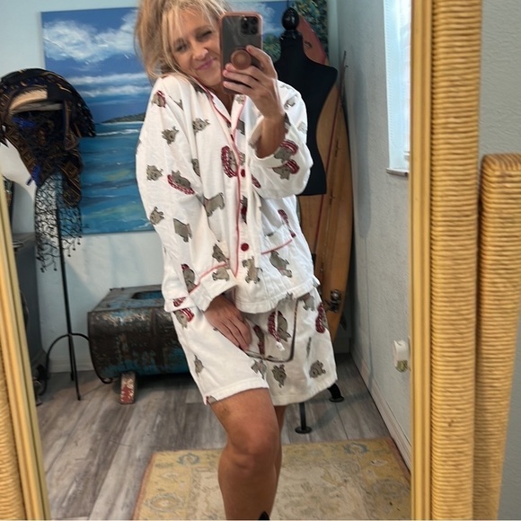 🐾Cypress,Scottie Dog Flannel Pajamas Set, Excellent Condition, Price is Firm, M - Picture 4 of 9